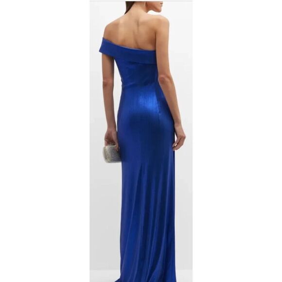 BLACK HALO DOLAN GOWN | 253947 in Sapphire Glow NWT Size 10 - Picture 4 of 10